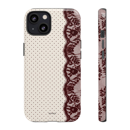 Burgundy Lace Edge Tough Case