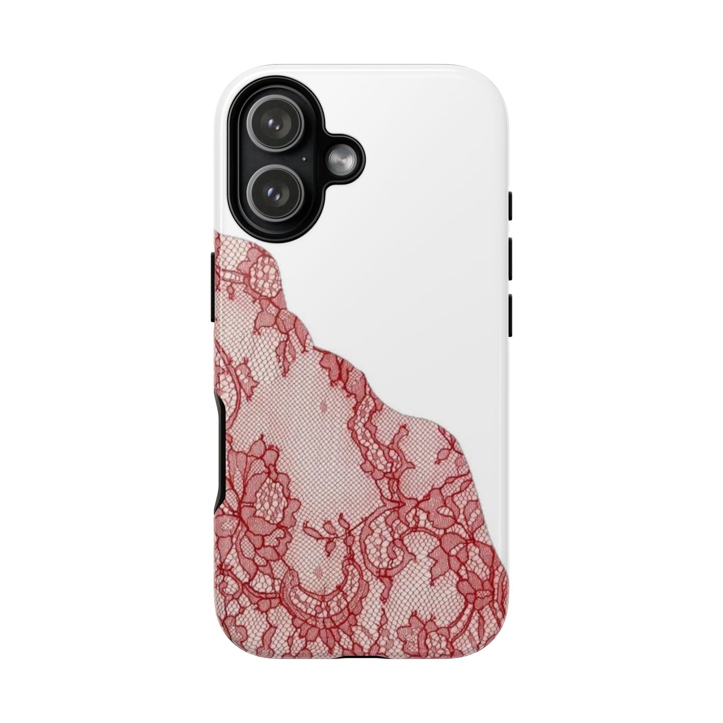 Red Lace Edge Tough Phone Case