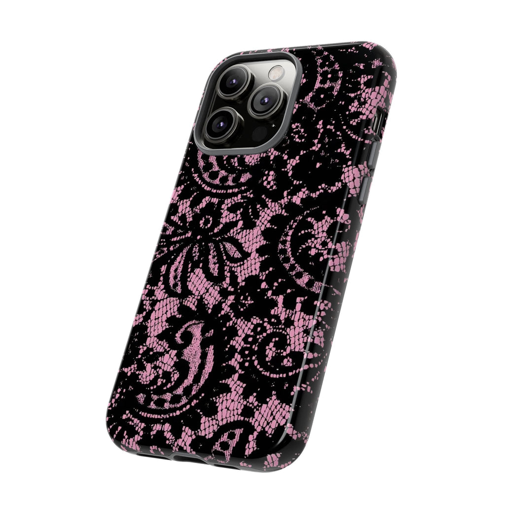 Pink Lace Pattern Tough Phone Case