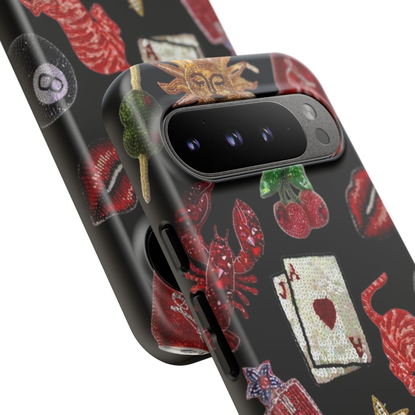 Retro Patch Motif Tough Case