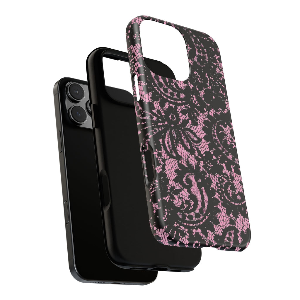 Pink Lace Pattern Tough Phone Case