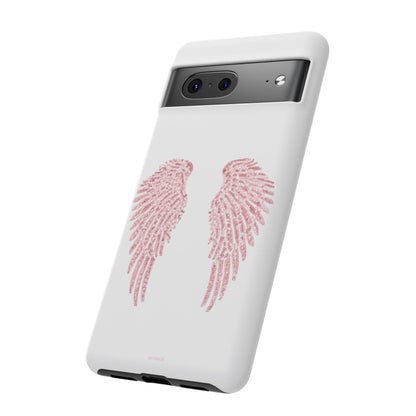 White & Pink Wings Tough Case