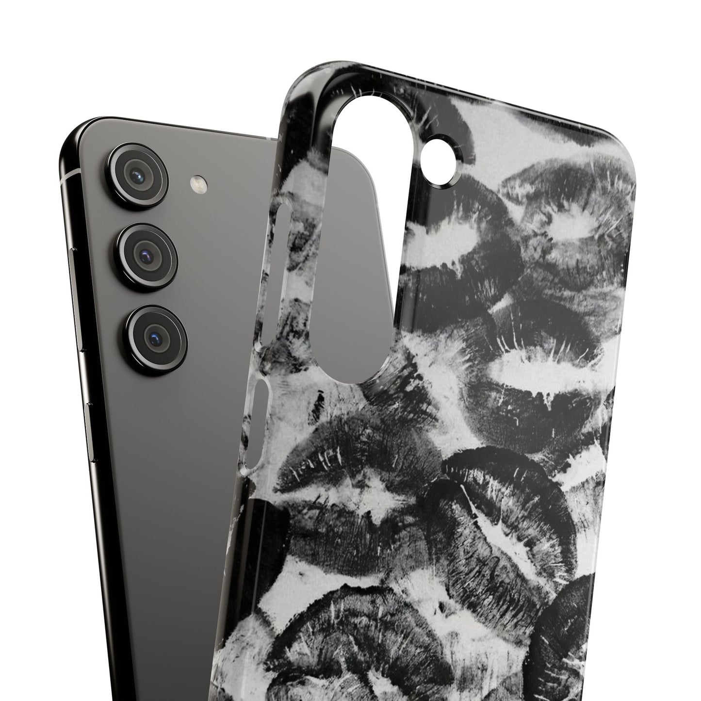 Black & White Kiss Print Case