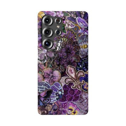 Purple Floral Butterfly Case