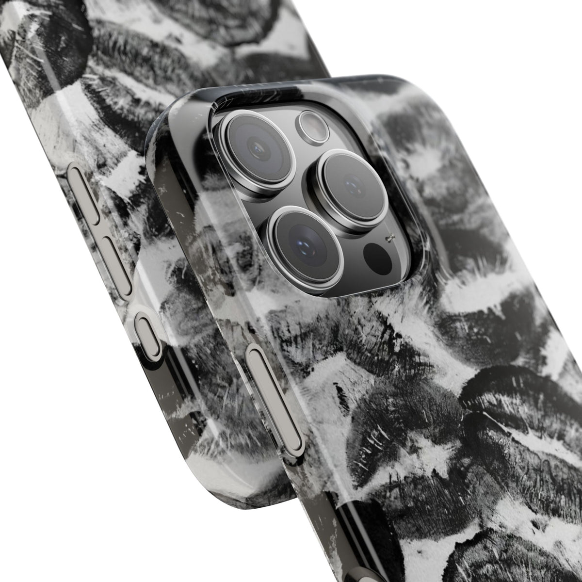 Black & White Kiss Print Case