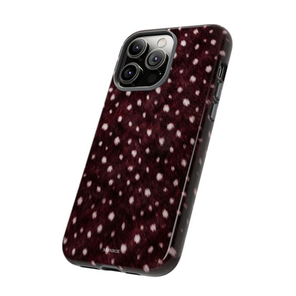 Burgundy Spotted Fur Tough Case