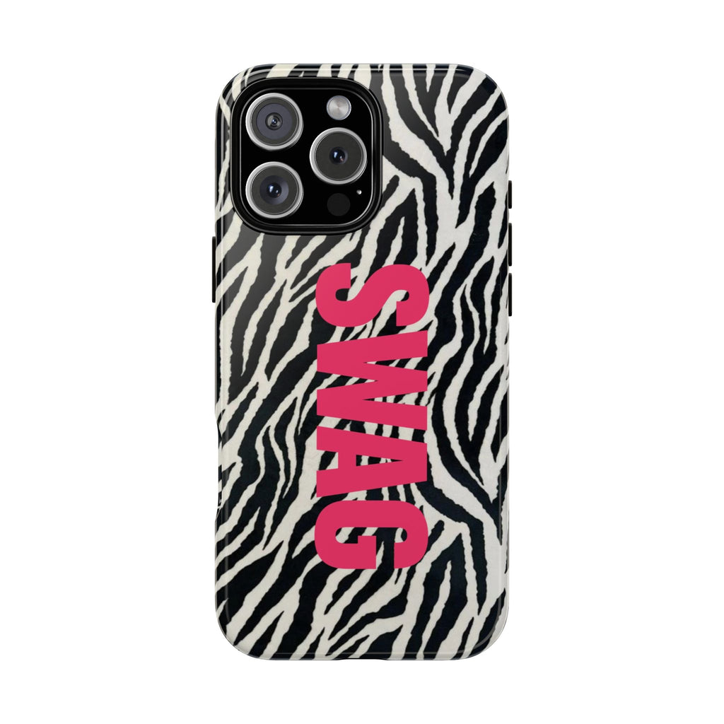 'SWAG' Zebra Print Tough Case