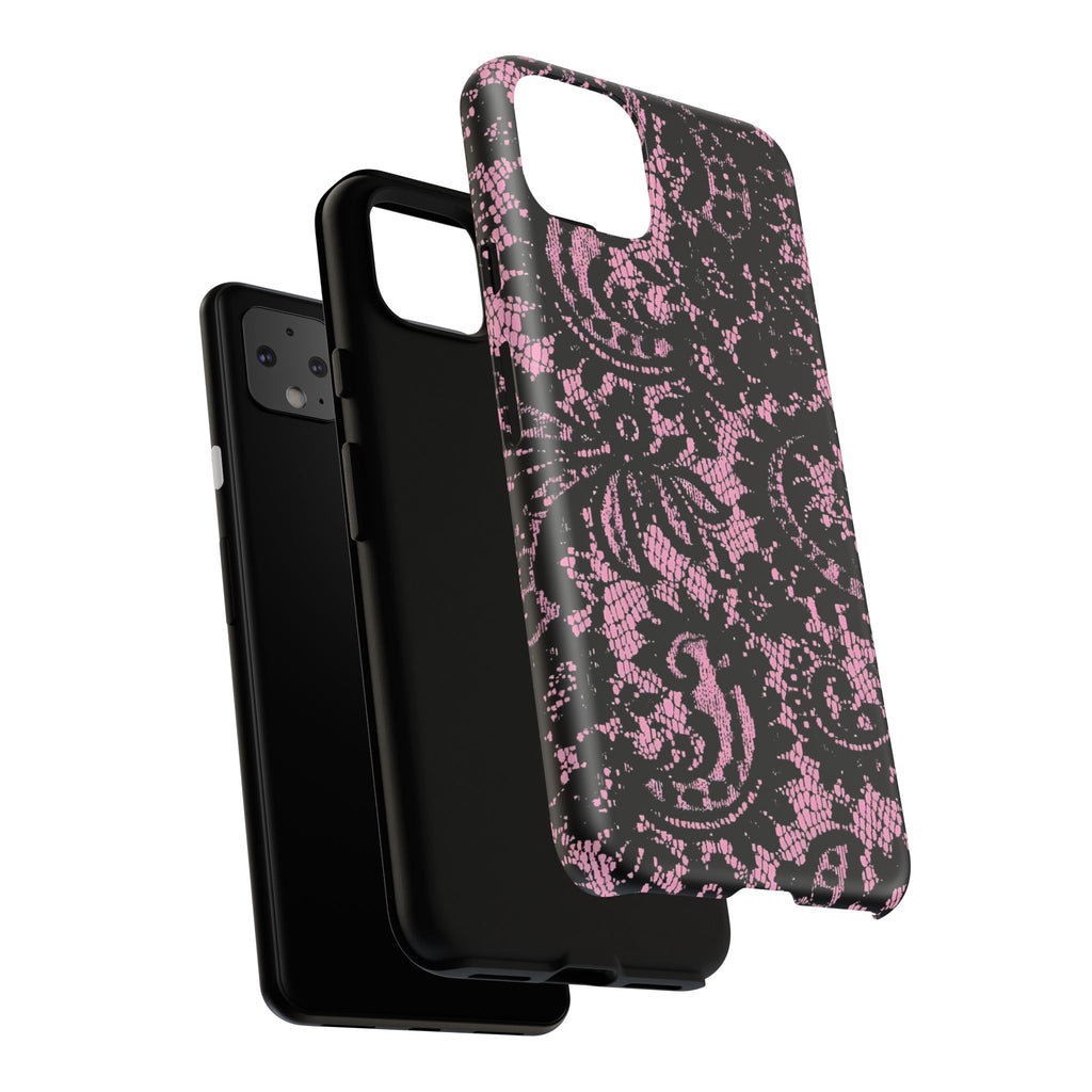 Pink Lace Pattern Tough Phone Case