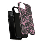 Pink Lace Pattern Tough Phone Case