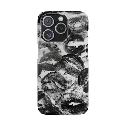 Black & White Kiss Print Case