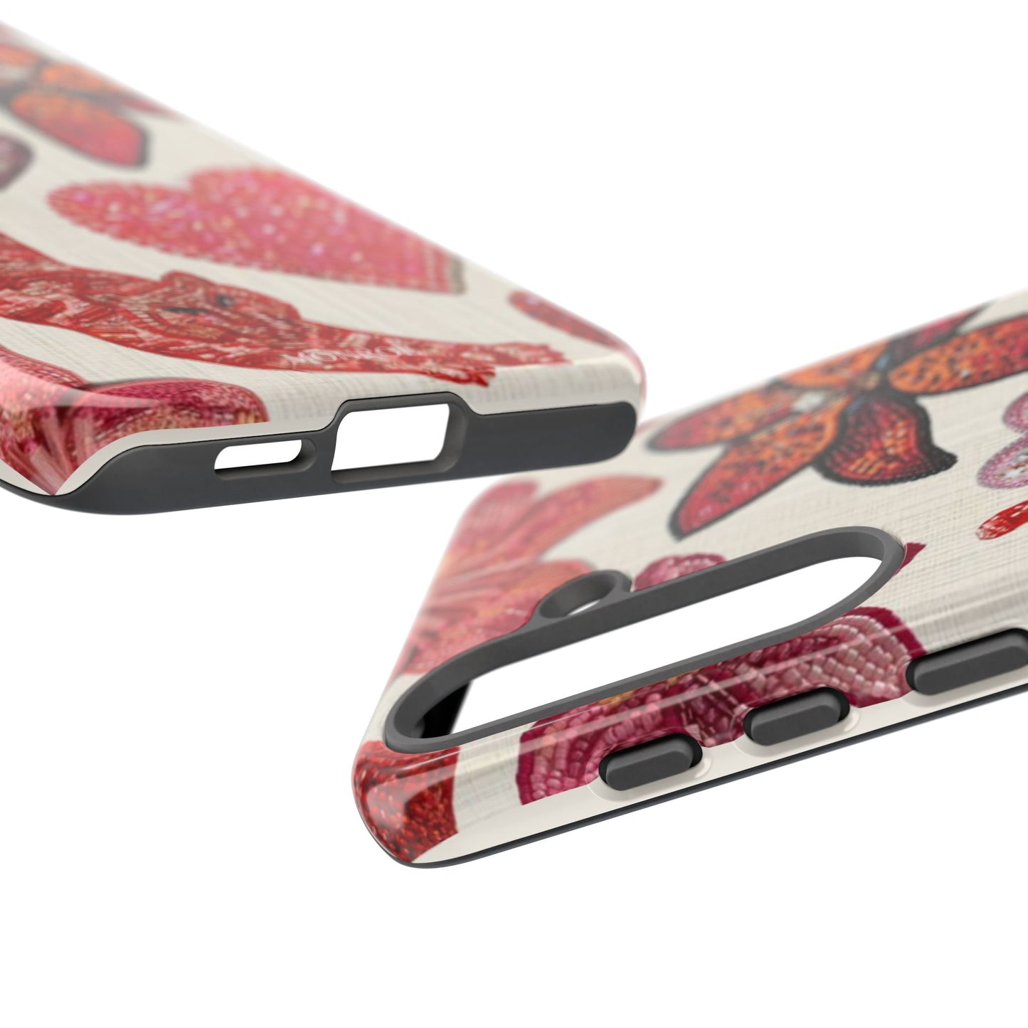 Floral & Heart Pattern Tough Case
