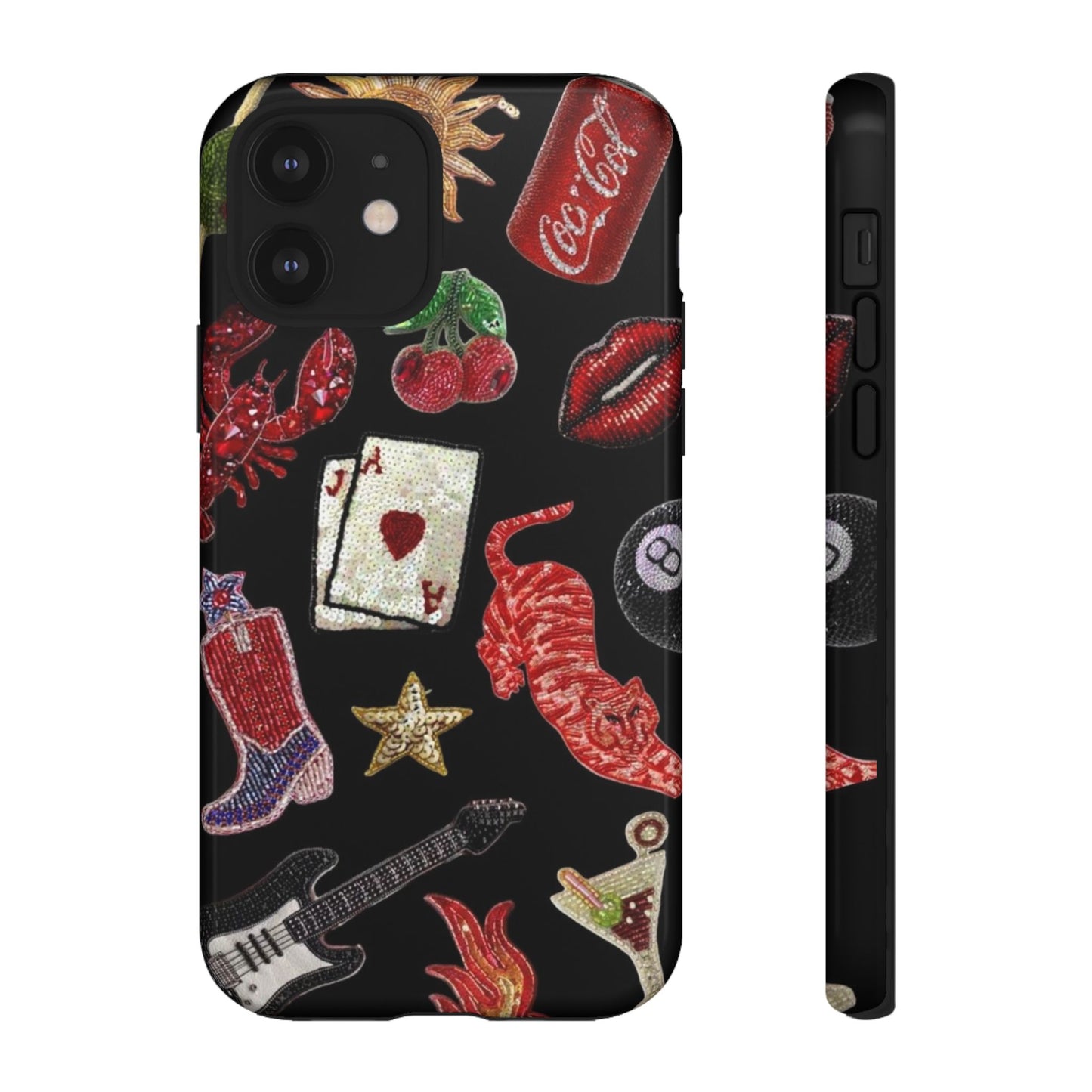 Retro Patch Motif Tough Case