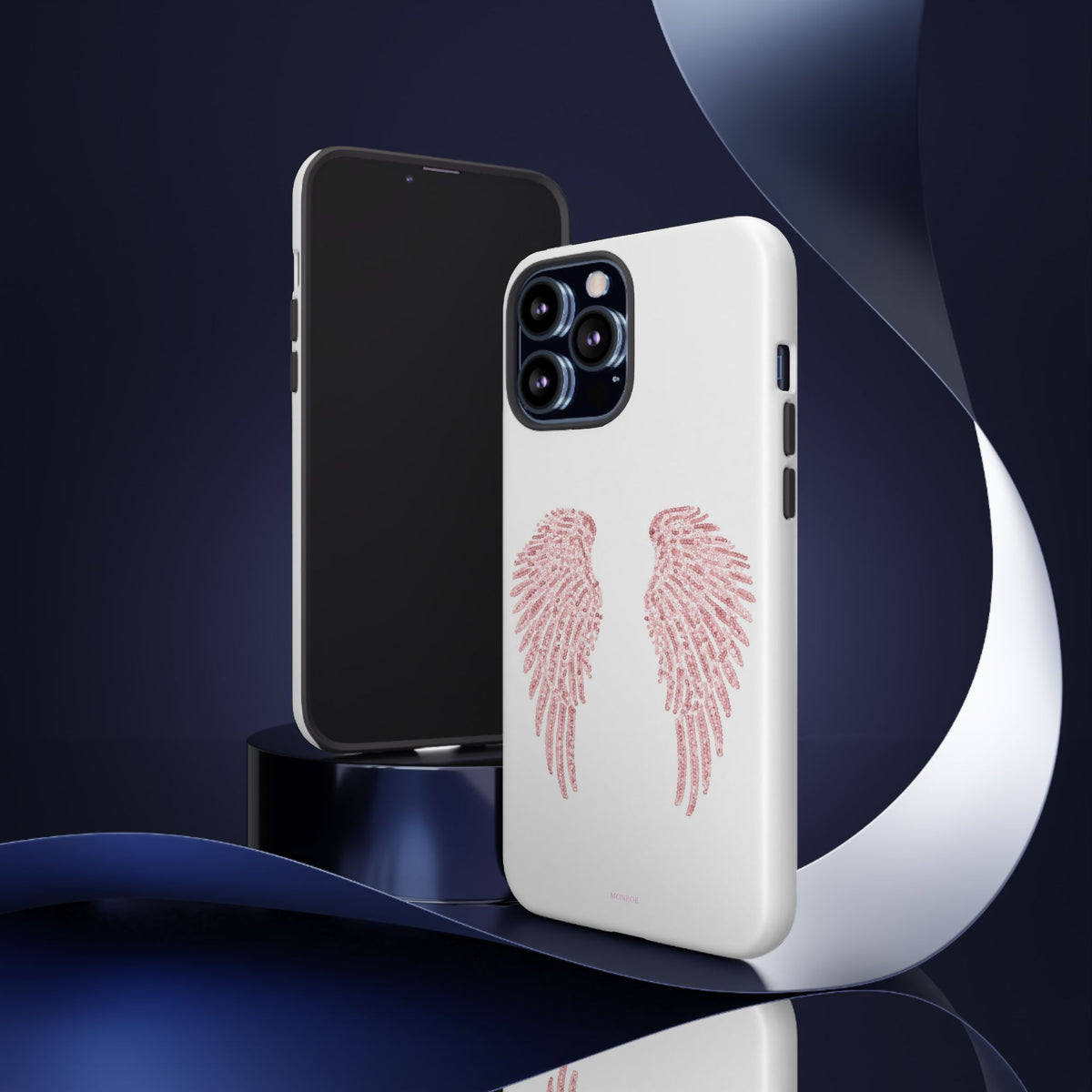 White & Pink Wings Tough Case