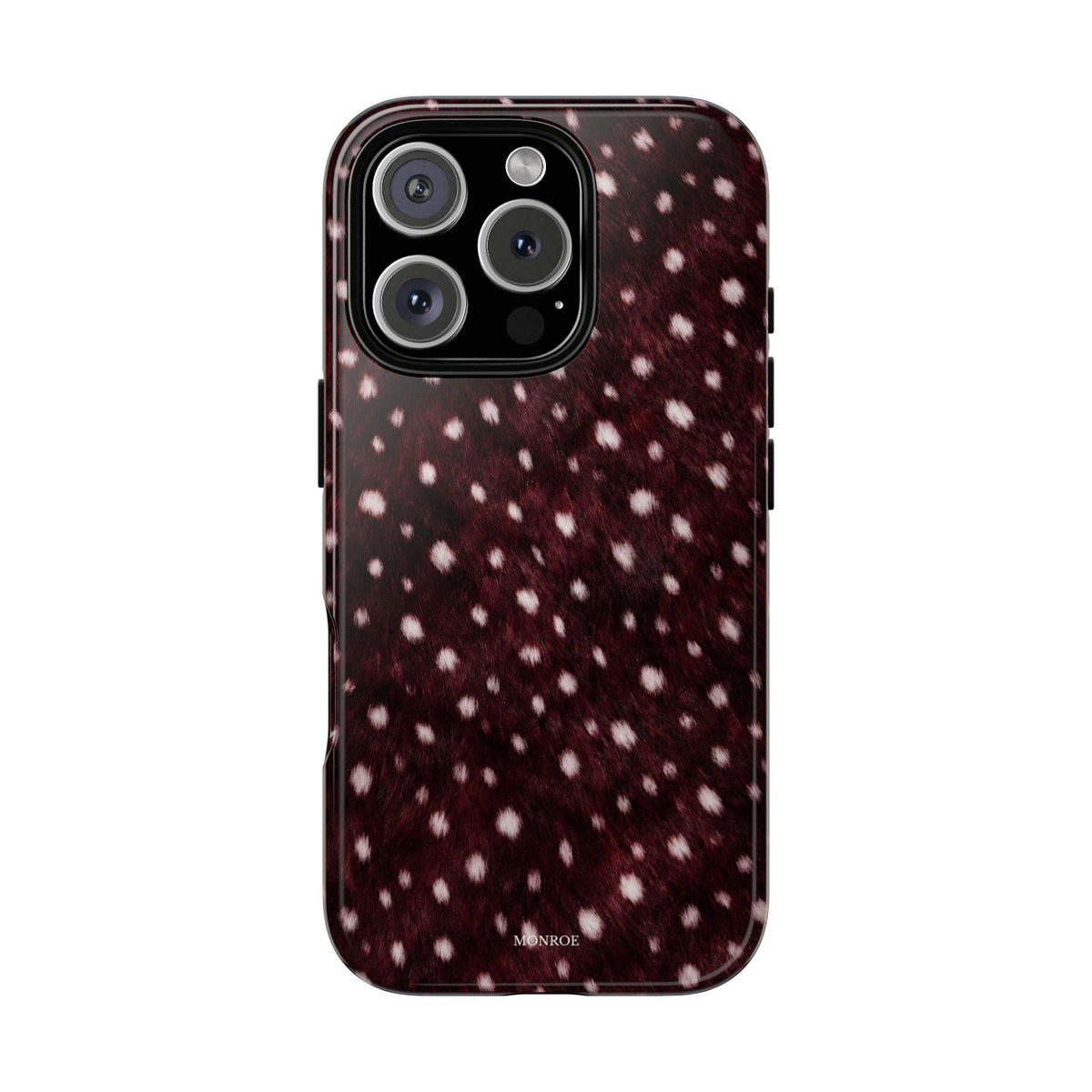 Burgundy Spotted Fur Tough Case