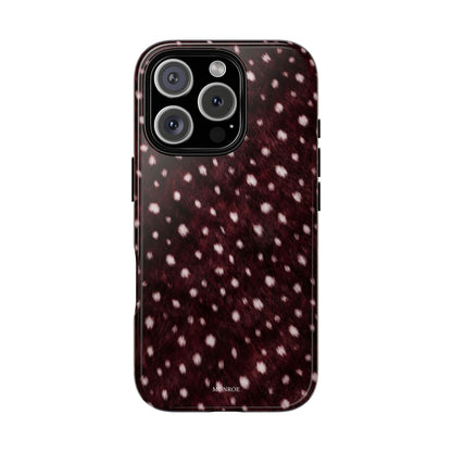 Burgundy Spotted Fur Tough Case