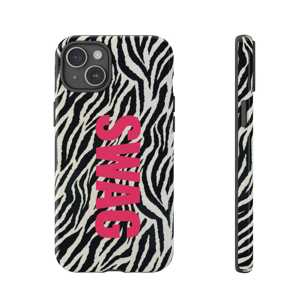 'SWAG' Zebra Print Tough Case