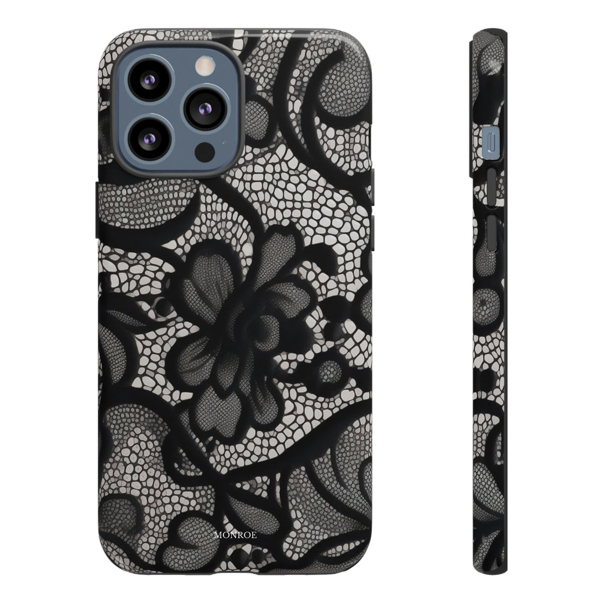 Black Vintage Lace Tough Case