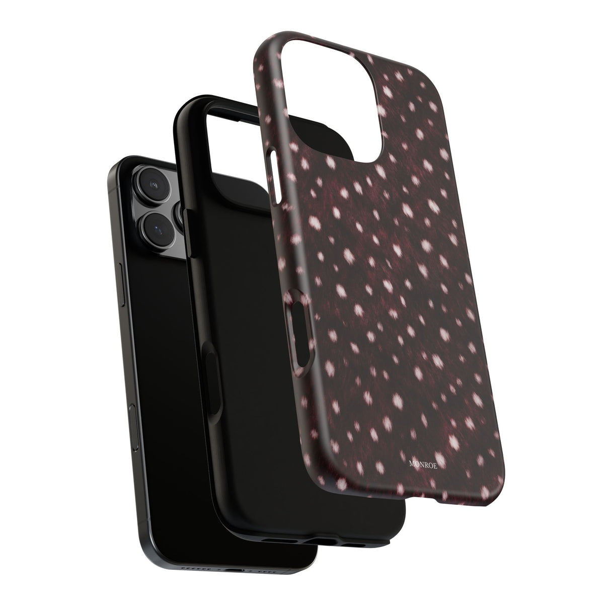 Burgundy Spotted Fur Tough Case