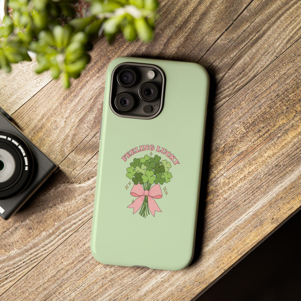 ‘Feeling Lucky' Clover Bouquet Tough Phone Case