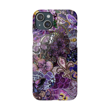 Purple Floral Butterfly Case