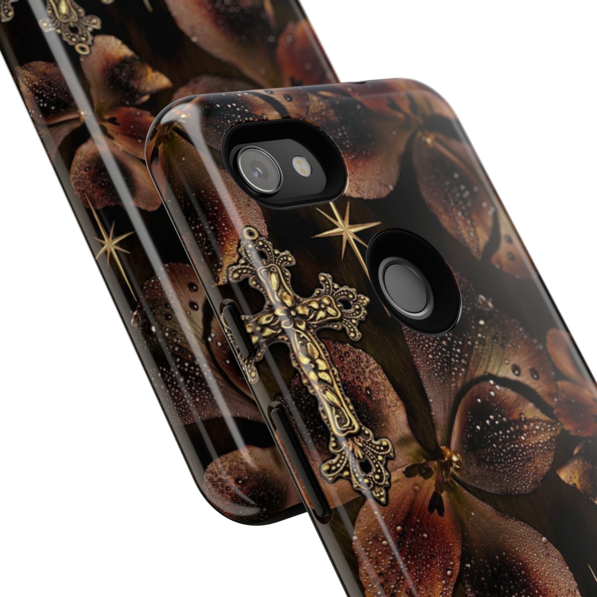 Floral Cross Pattern Tough Case