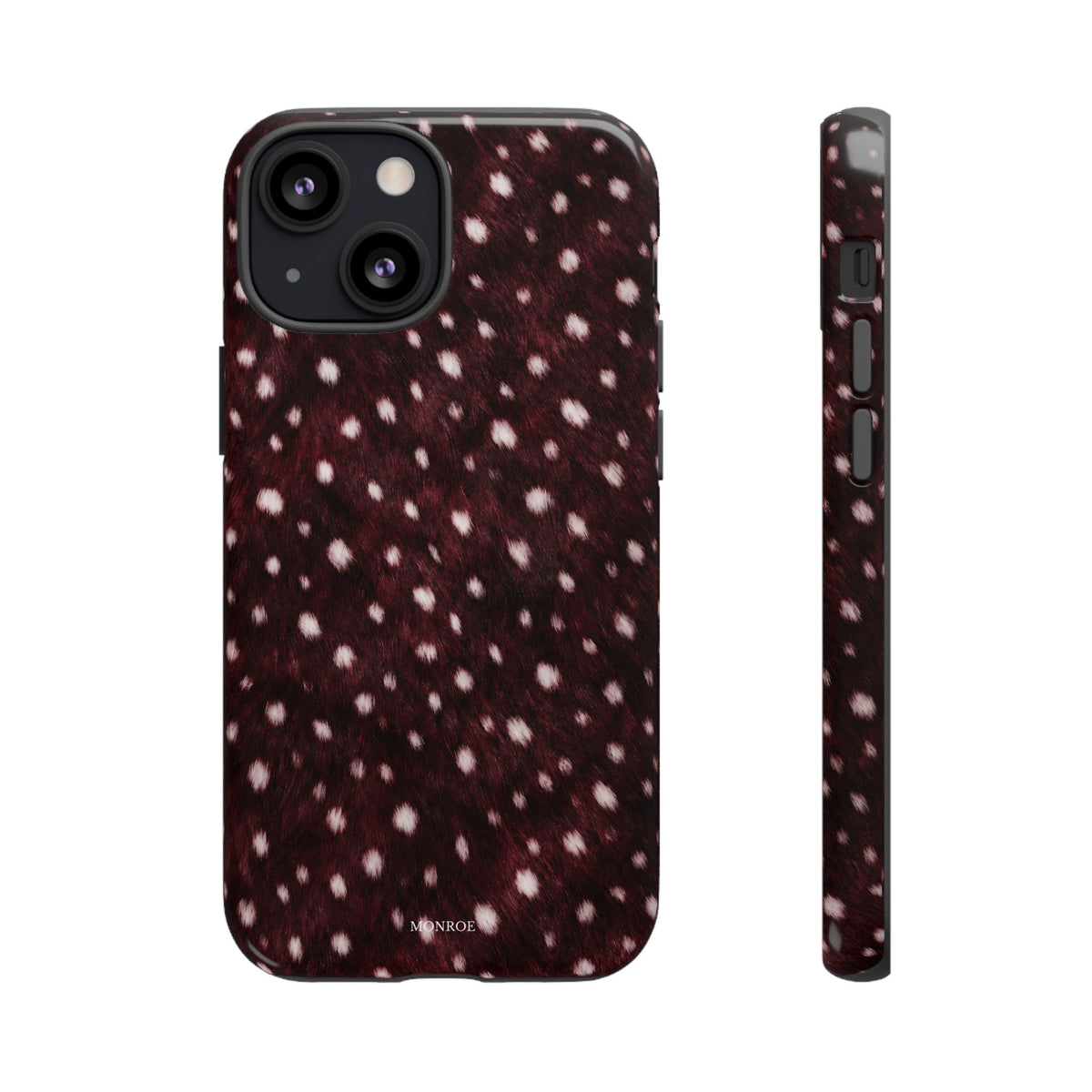 Burgundy Spotted Fur Tough Case