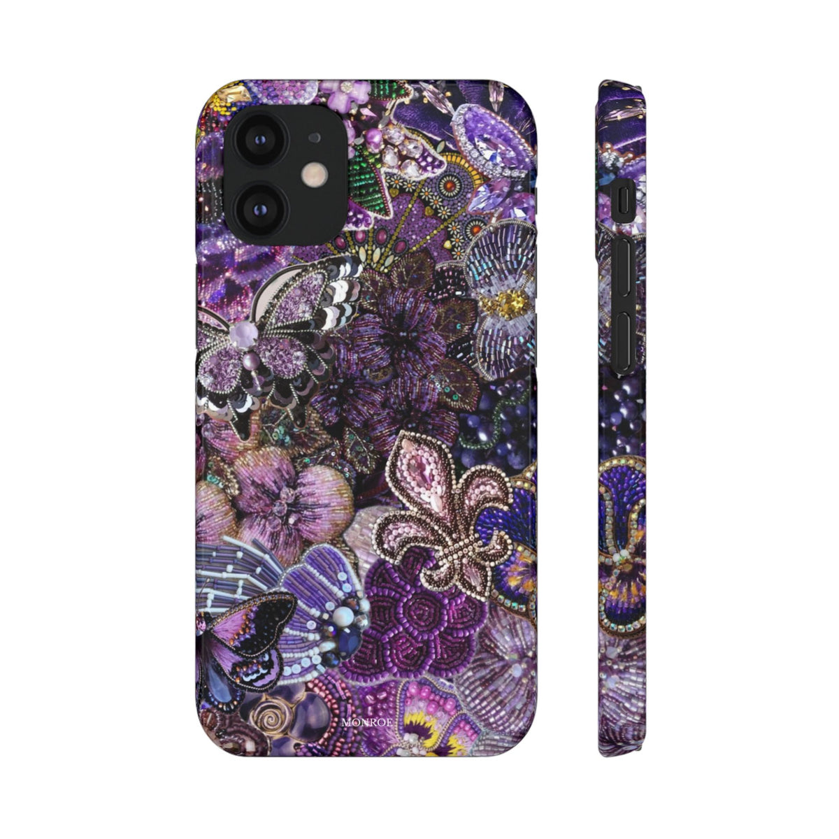 Purple Floral Butterfly Case