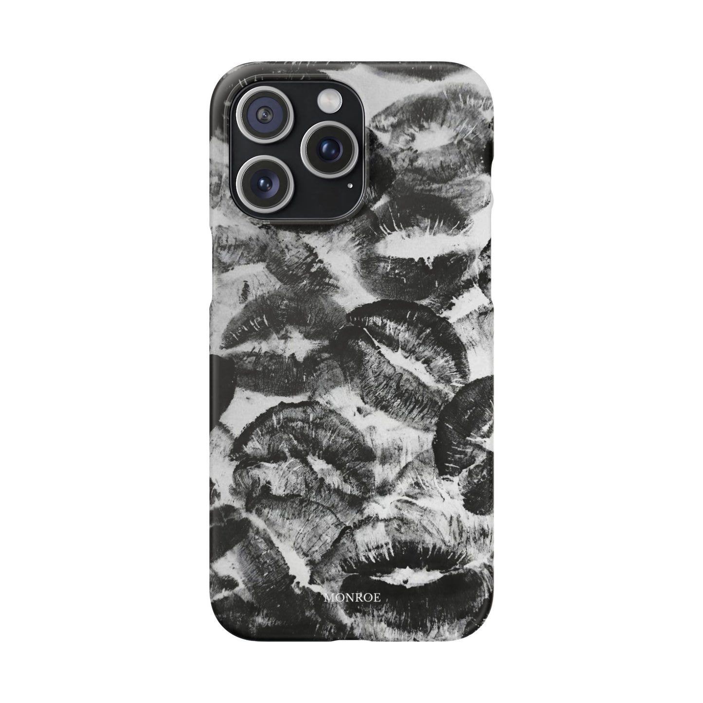 Black & White Kiss Print Case