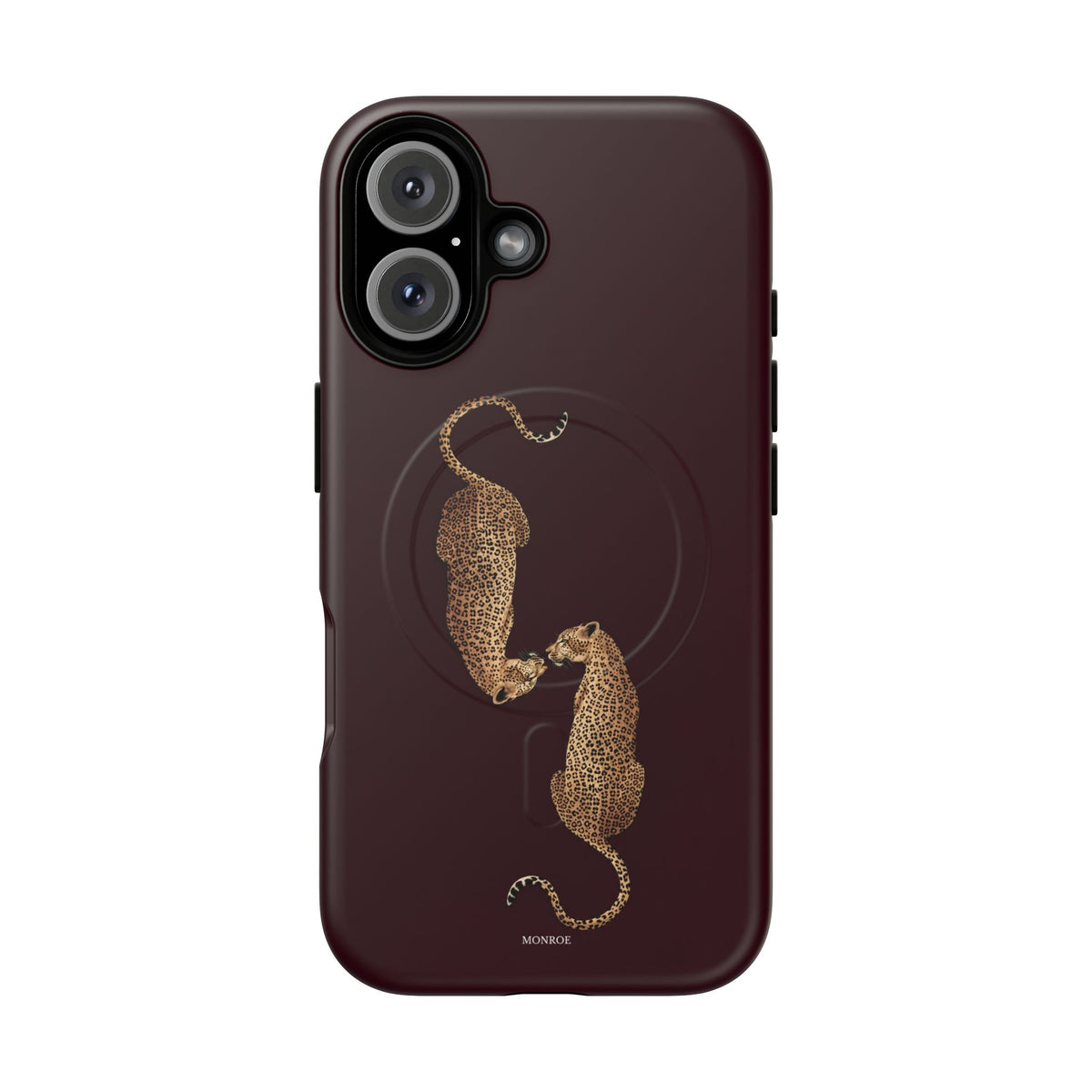 Burgundy Leopard Duo MagSafe Case