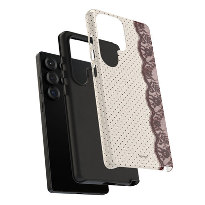 Burgundy Lace Edge Tough Case