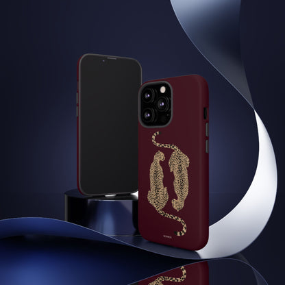 Burgundy Cheetah Tough Case