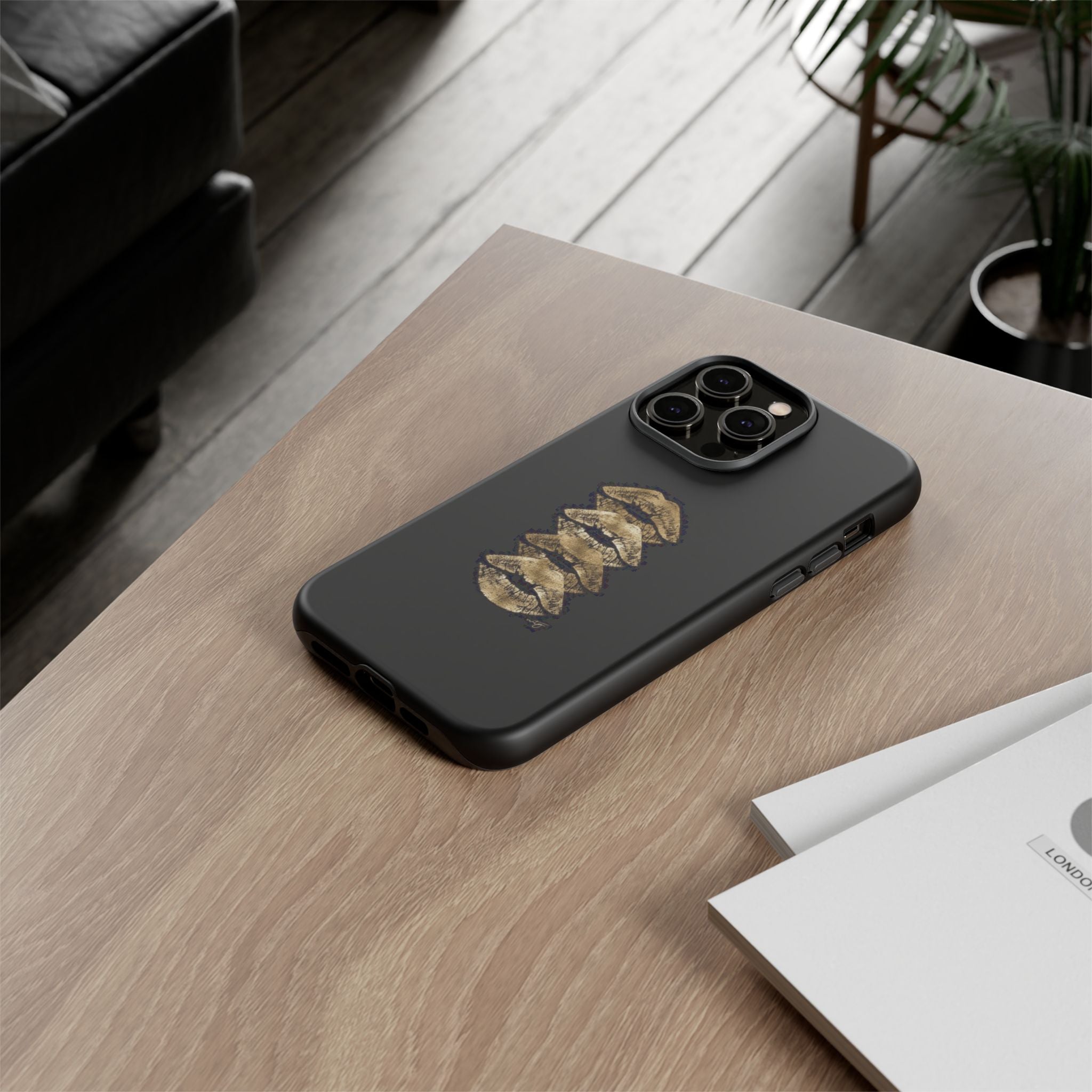 Golden Lipstick Phone Case