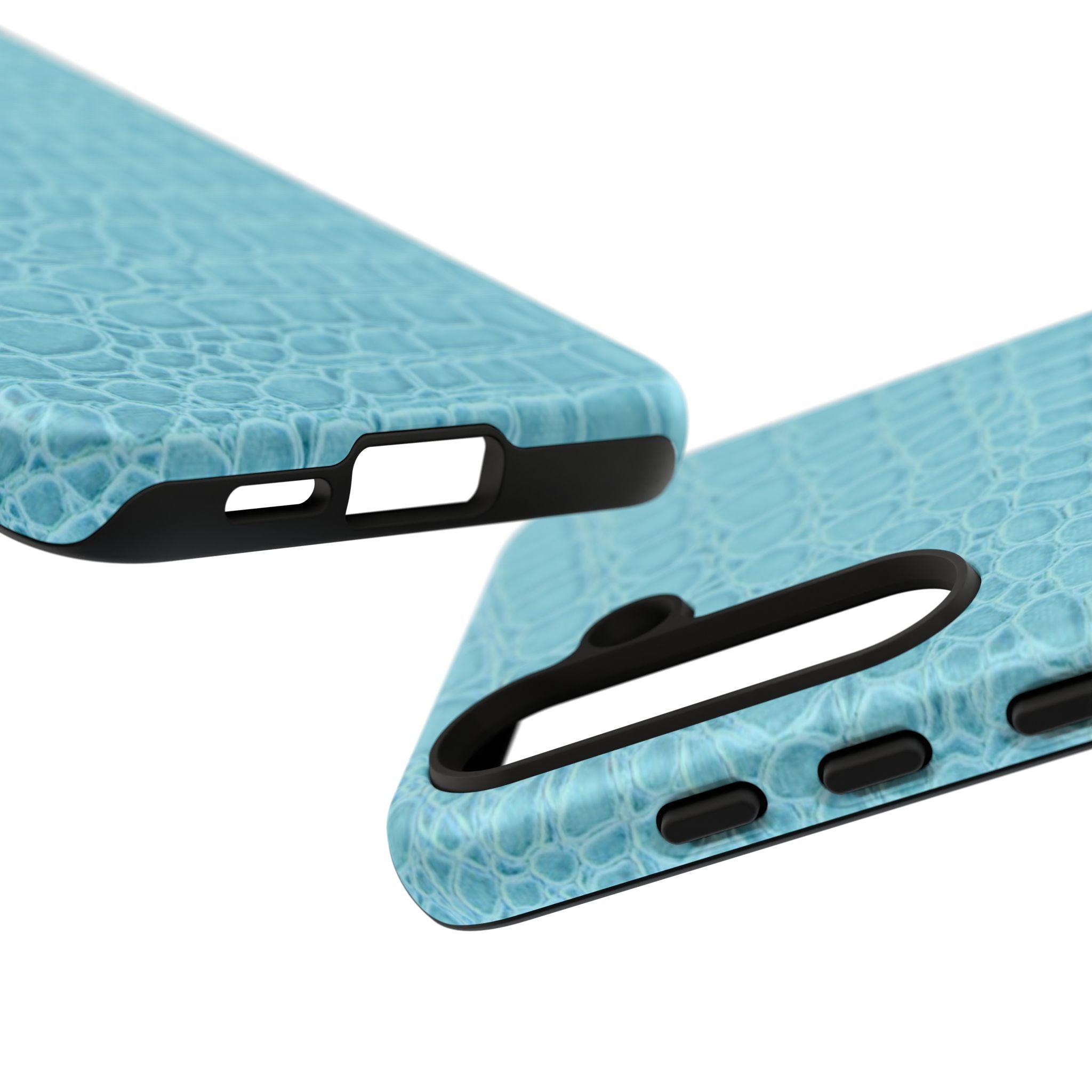 Croc Embossed Turquoise Phone Case