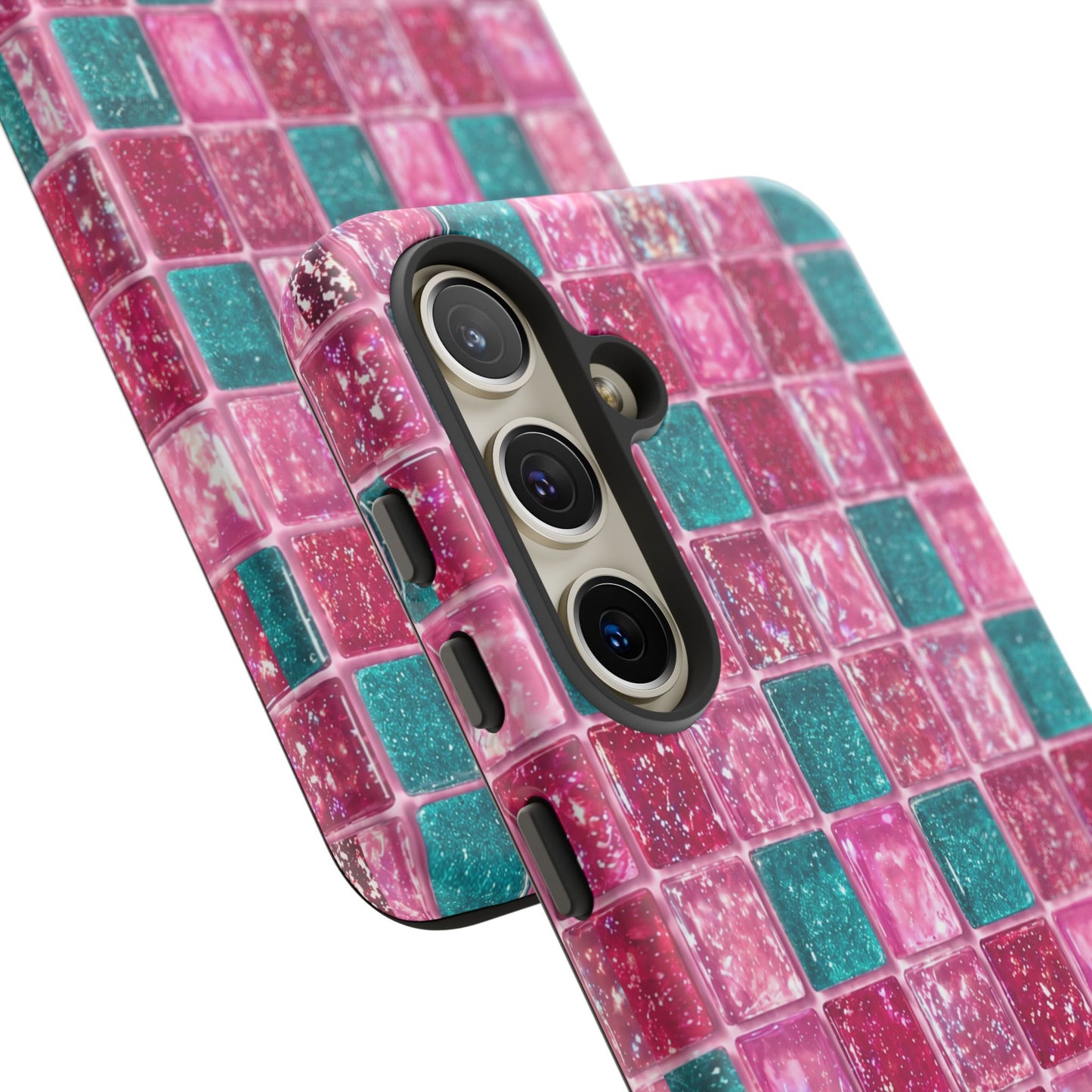 Pink Teal Mosaic Tough Case