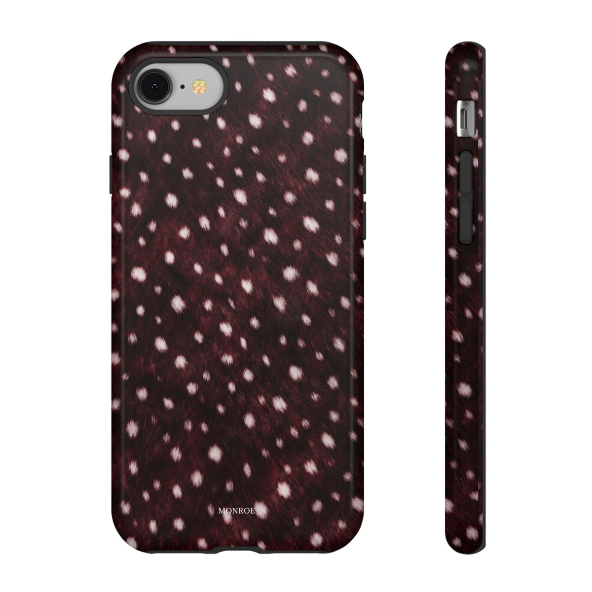 Burgundy Spotted Fur Tough Case