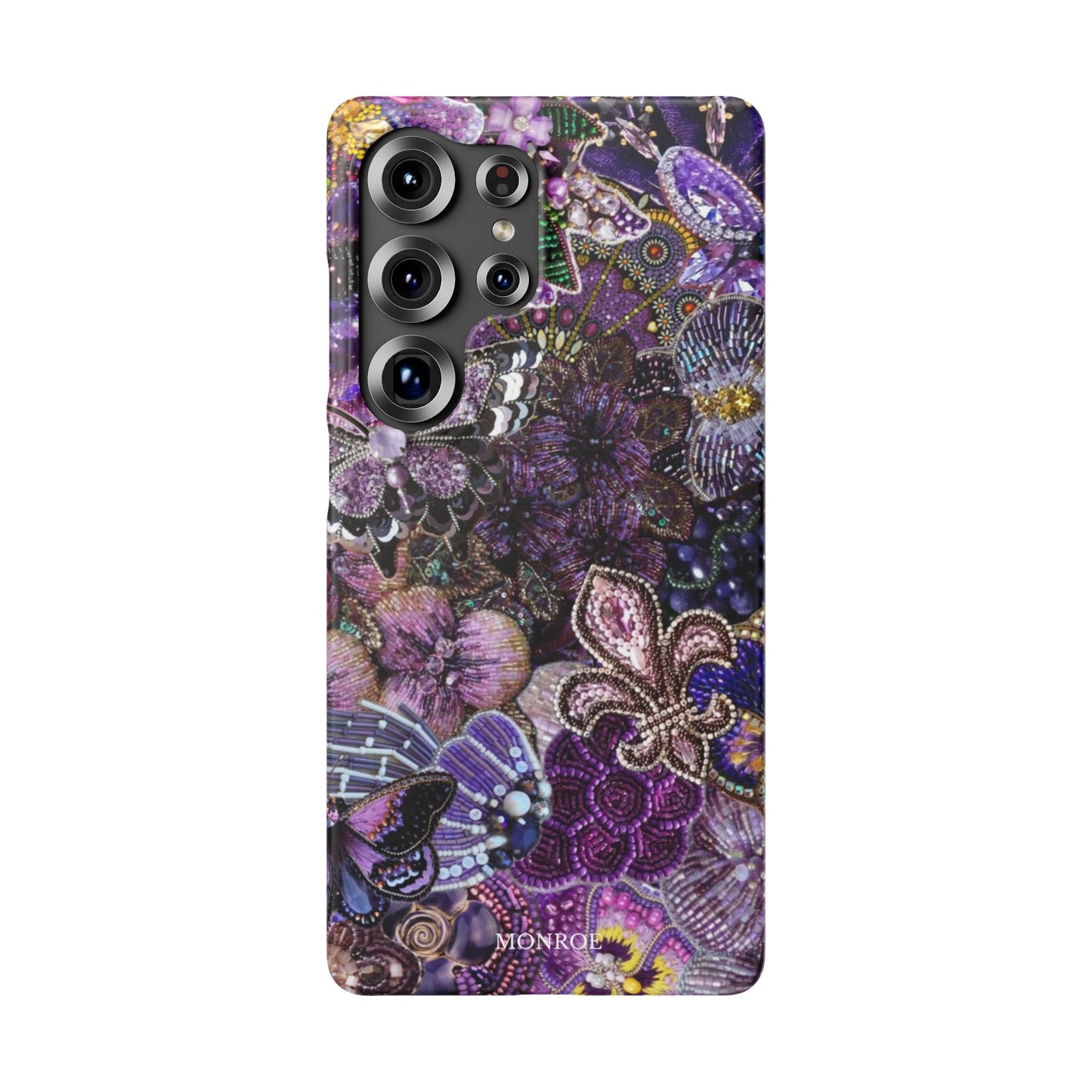 Purple Floral Butterfly Case