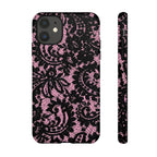 Pink Lace Pattern Tough Phone Case