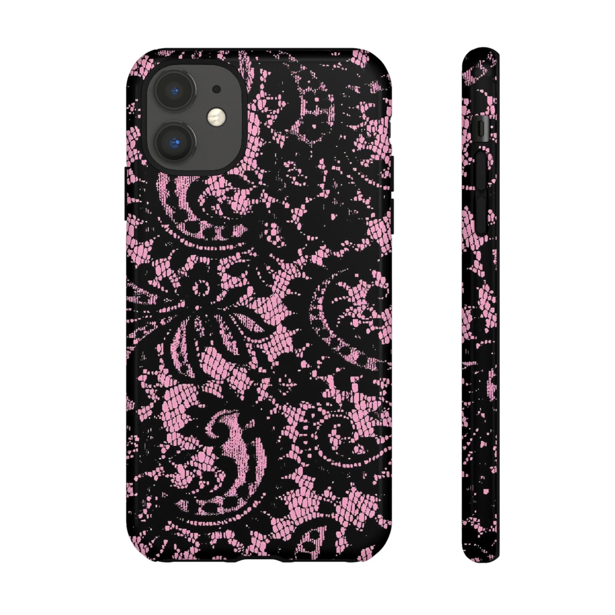 Pink Lace Pattern Tough Phone Case