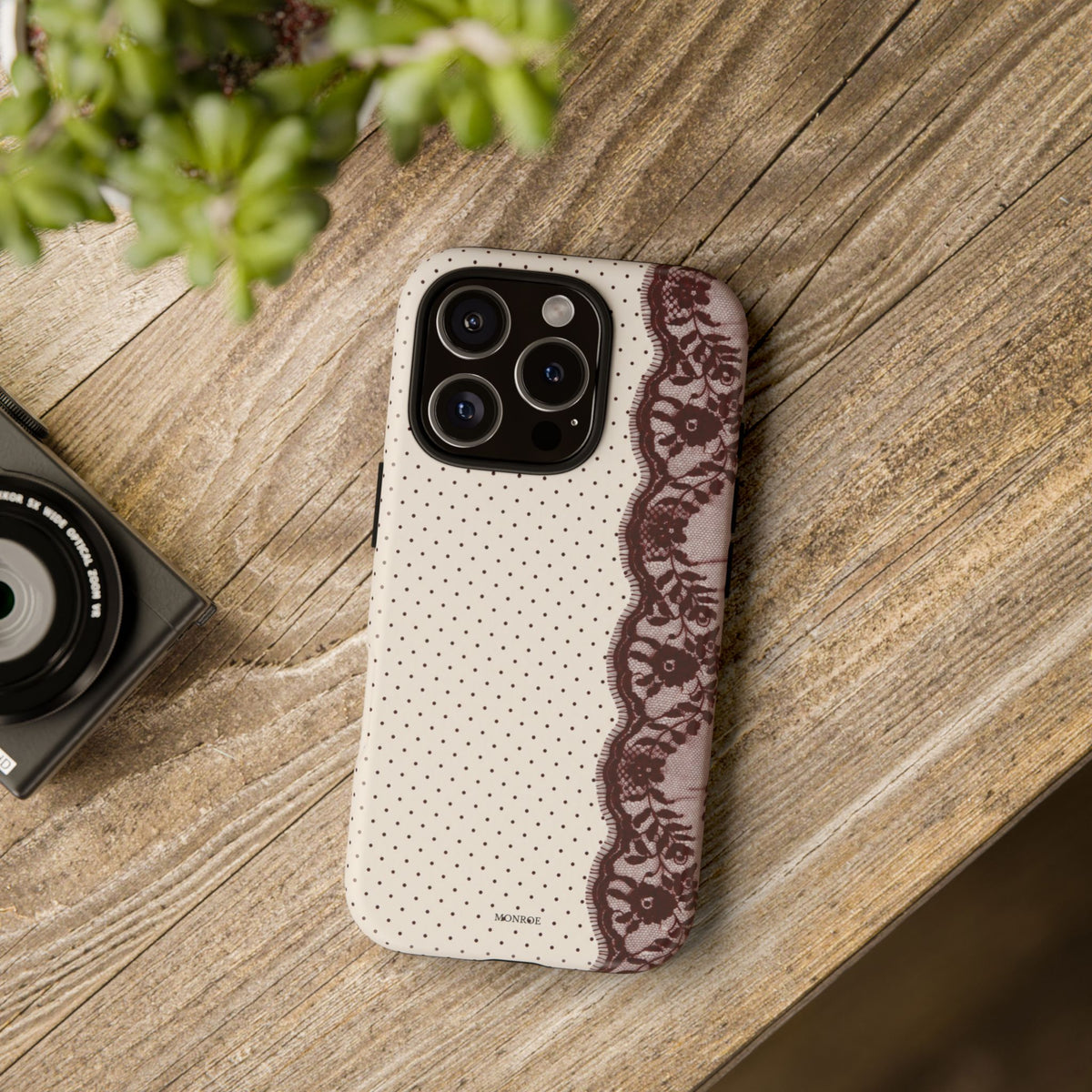 Burgundy Lace Edge Tough Case