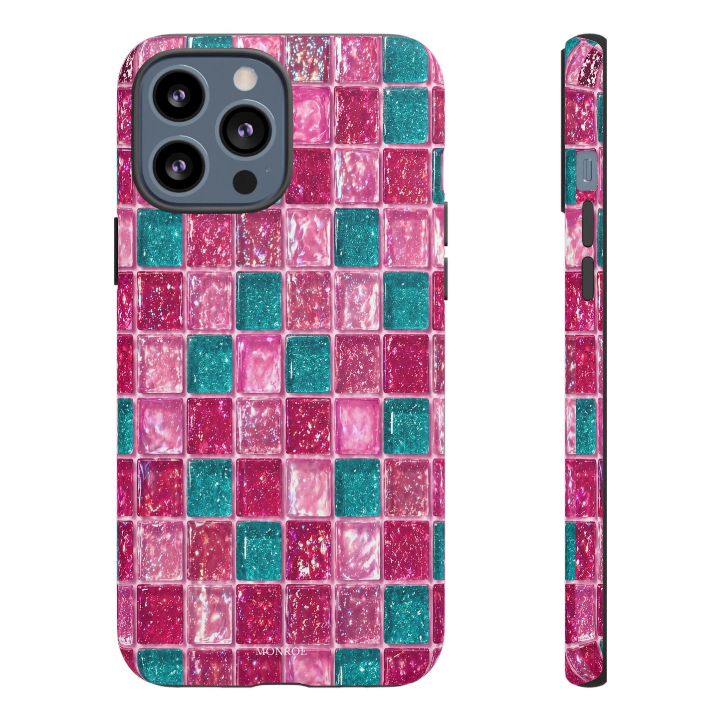 Pink Teal Mosaic Tough Case