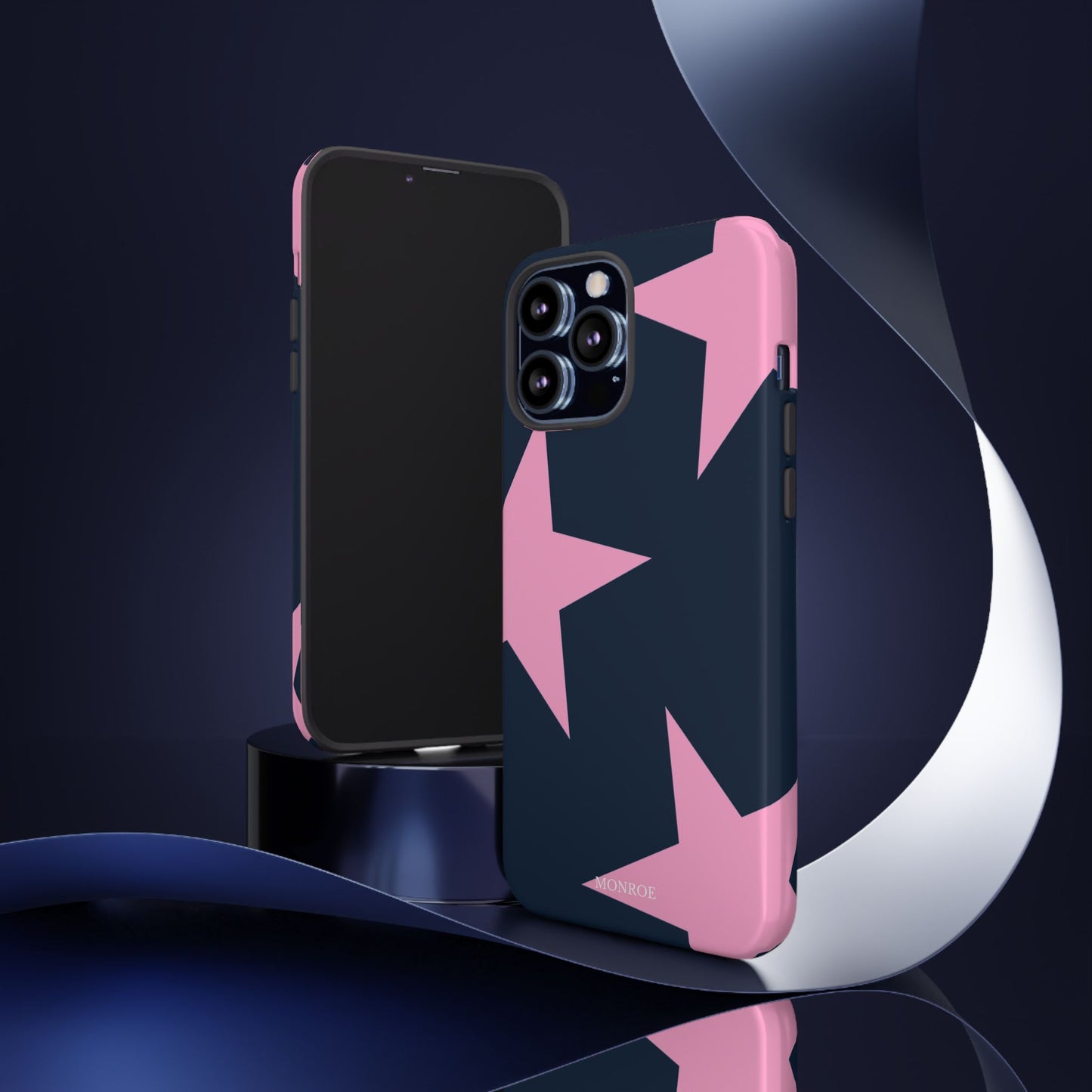 Navy & Pink Star Tough Cover