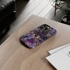 Purple Fleur-de-Lis Floral Tough Phone Case