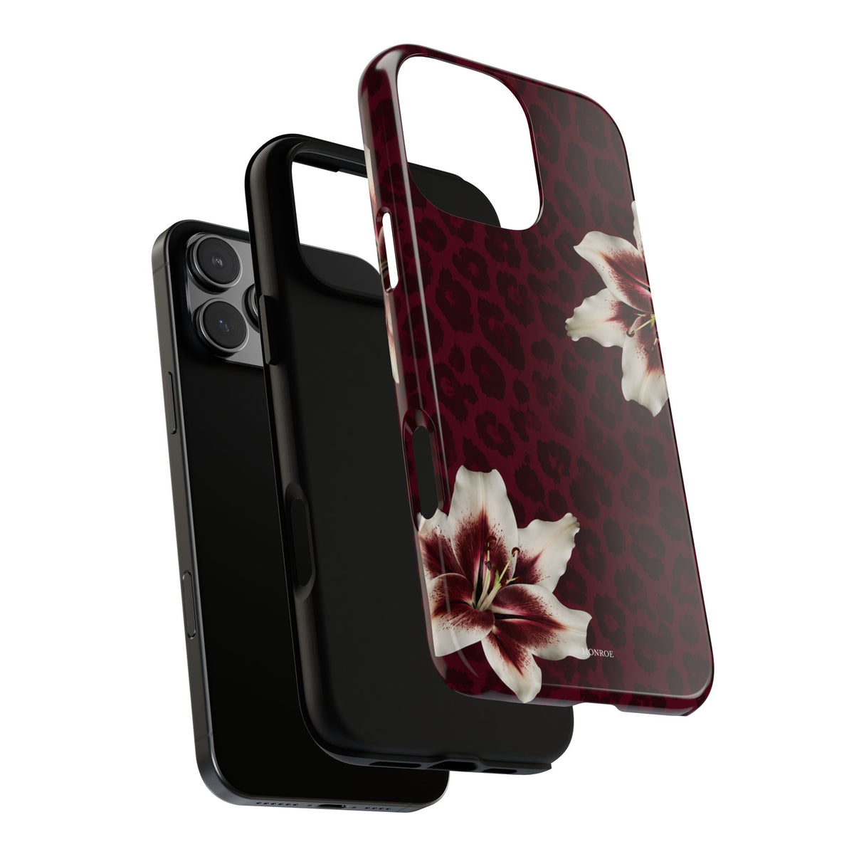 Burgundy Lily Leopard Tough Case