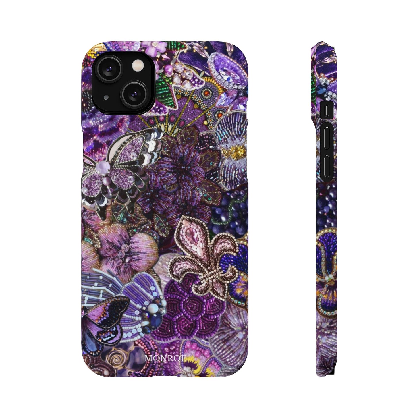 Purple Floral Butterfly Case
