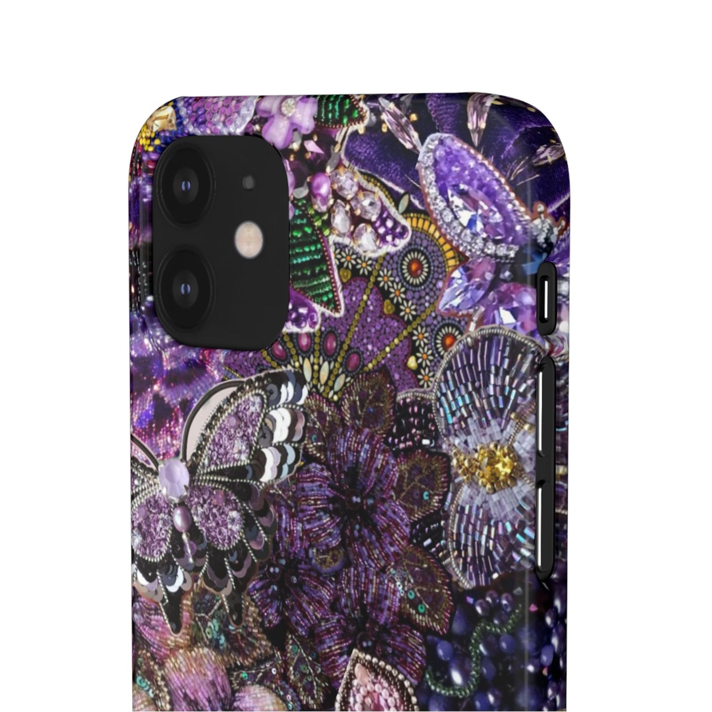 Purple Floral Butterfly Case