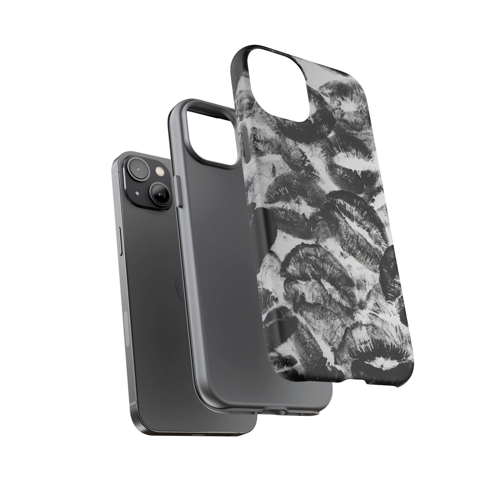 Black and Kiss Design Phone Case