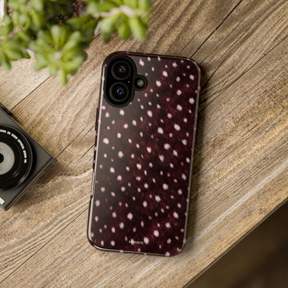 Burgundy Spotted Fur Tough Case