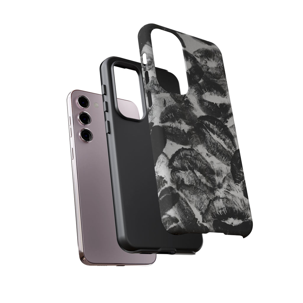 Black and Kiss Design Phone Case