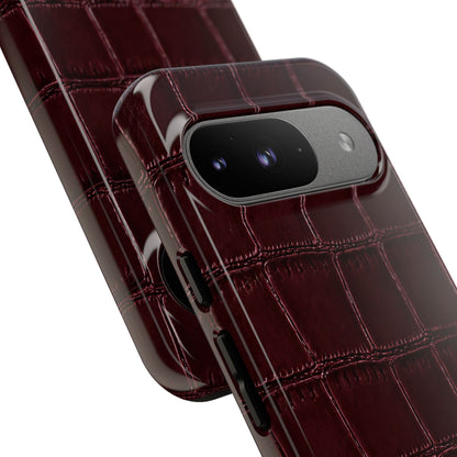 Burgundy Croc Tough Case