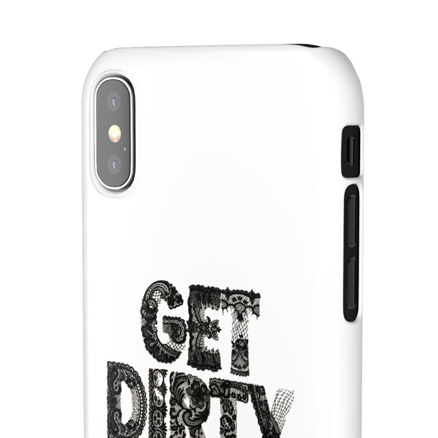 Get Dirty in Paris White Snap Case